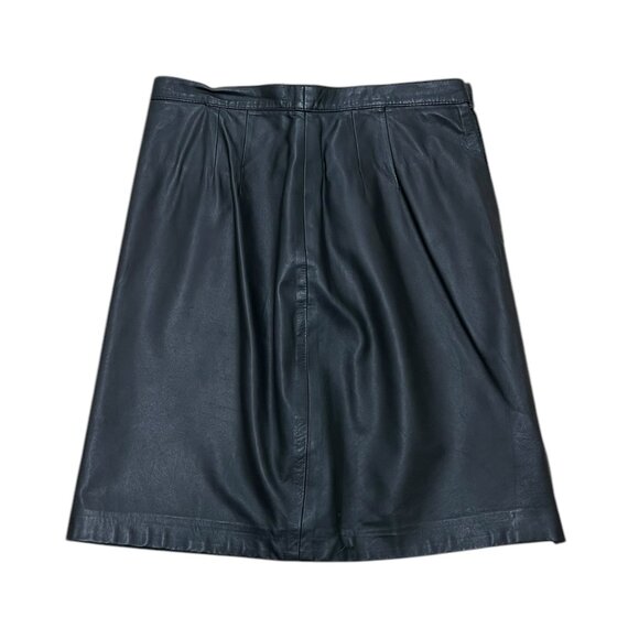 Women’s Vintage Saks Fifth Avenue skirt leather black 1990s - Picture 7 of 7